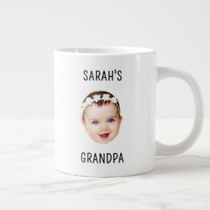 Grande Tasse Photo Moderne Du Visage Du Bébé Pour Anniversaire 