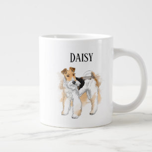 Grande Tasse Photo personnalisée Fil Fox Terrier