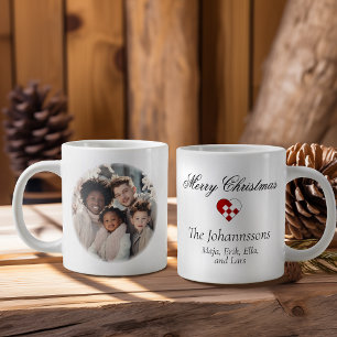 Grande Tasse Photo personnalisée Petit Coeur de Yule