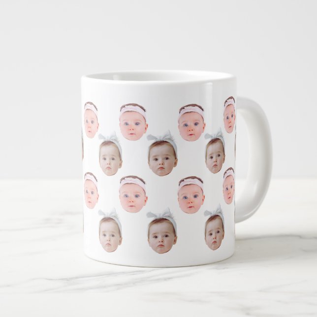 Grande Tasse Photo Personnelle, Visage Personnalisé, Visage Per (Devant droit)