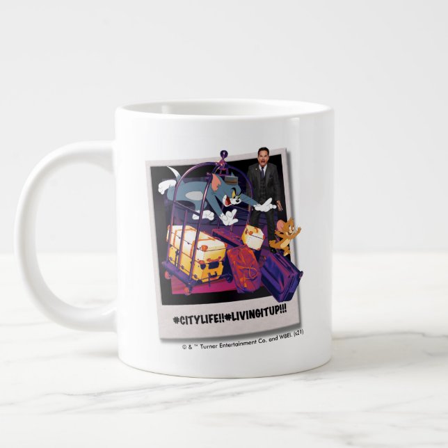 Grande Tasse Photographie d'un accident de bagages Tom & Jerry (Gauche)