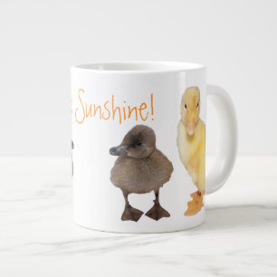 Grande Tasse Photos adorables du canard gris et jaune