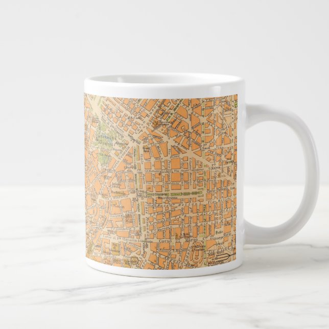 Grande Tasse Pianta di Milano - Carte de Milan, Italie (Droite)