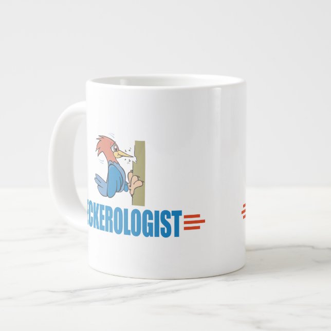 Grande Tasse Pic amusant à observer les oiseaux (Devant gauche)