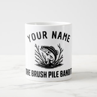 Grande Tasse Pinceau Personnalisé Nom Bass Chasseur