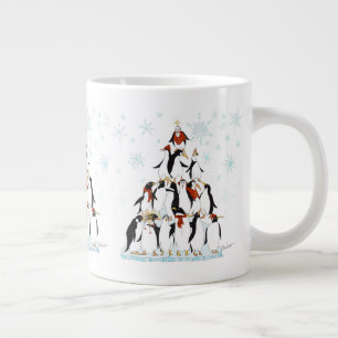 Grande Tasse Pingouin Noël Arbre amusant Dessin de vacances