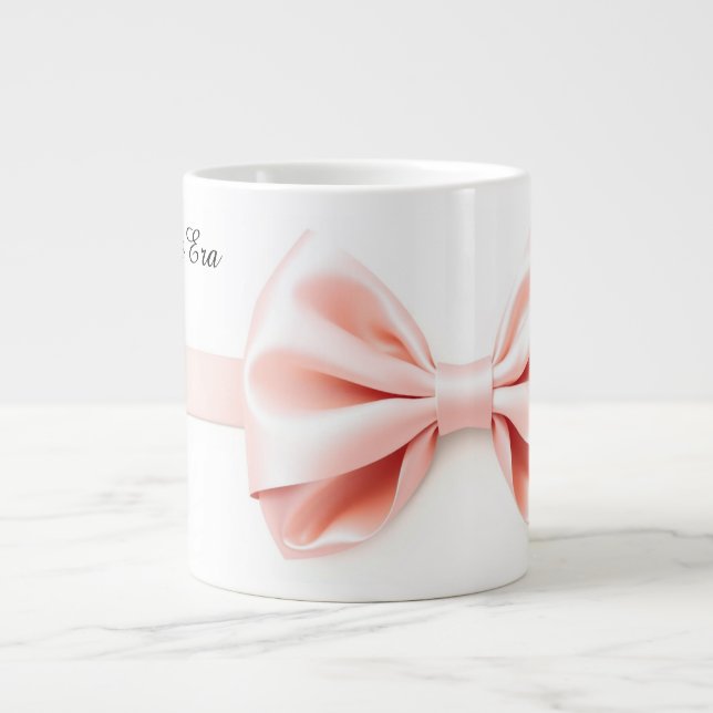 Grande Tasse Pink Ribbon Coquette Aesthetic Valentine (Devant)