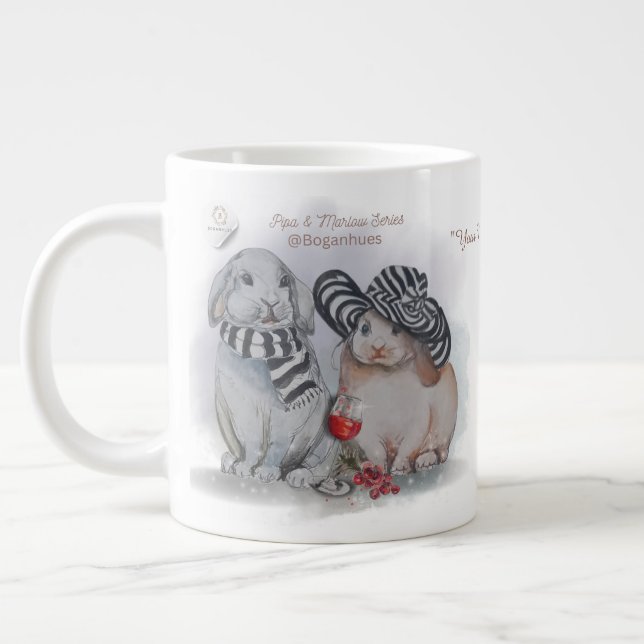 Grande Tasse "Pipa & Marlow" Impression Boganhues (Gauche)