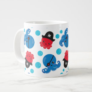 Grande Tasse Pirate Octopus, Motif de pieuvre, Animaux de mer
