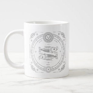 Grande Tasse Pisces Zodiac Custom BirthdayMug