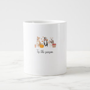 Grande Tasse Pitbull Chien automne Thanksgiving C'est la saison
