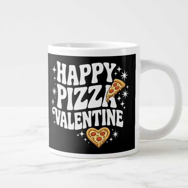 Grande Tasse Pizza de la Saint-Valentin Joyeuse Création drôle  (Droite)