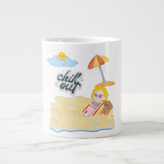 Grande Tasse plage mignonne