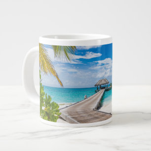 Grande Tasse Plages tropicales   Jetty en bois des Maldives