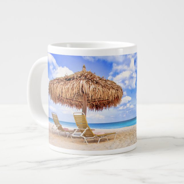 Grande Tasse Plages tropicales | Plage de sable d'Aruba (Devant gauche)