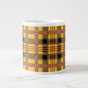 Grande Tasse Plaid Fabric Texture Brown