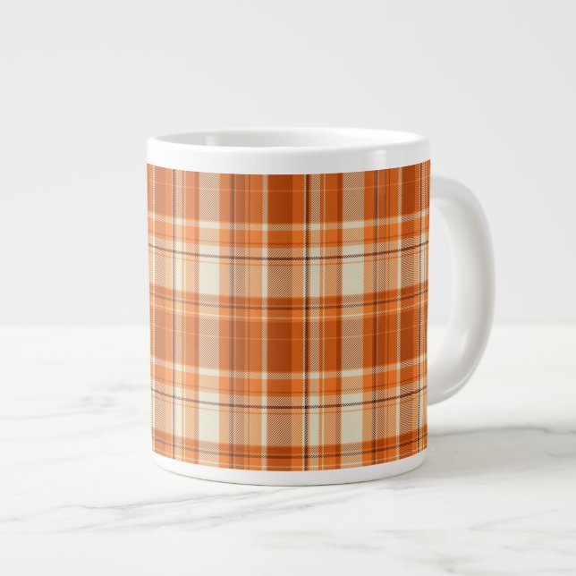 Grande Tasse Plaid orange (Devant droit)