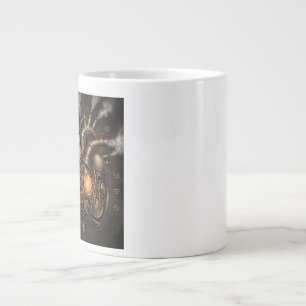 Grande Tasse Plan anatomique du cœur mécanique Steampunk