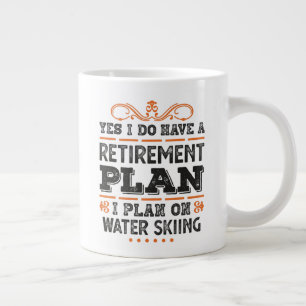 Grande Tasse Plan de retraite Ski nautique Cadeau amusant
