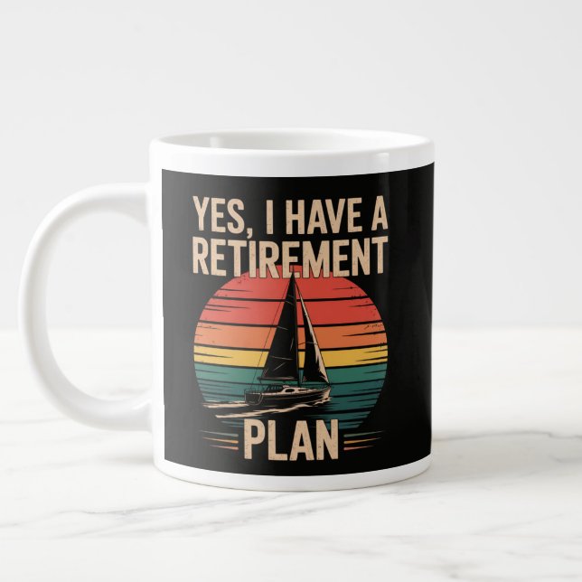 Grande Tasse Plan de retraite Voile Voilier (Gauche)