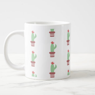 Grande Tasse Plante de cactus moderne en pot simple
