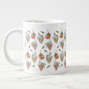 Grande Tasse Plantes succulentes et cactus suspendus de verdure