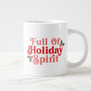 Grande Tasse Plein d'esprit de vacances - Typographie festive