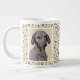 Grande Tasse Plott Peinture - Cute Original Chien Art
