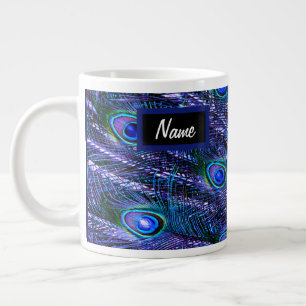Grande Tasse Plumes de paon violet
