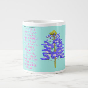 Grande Tasse Poésie sur la couleur de nuit bleu ciel