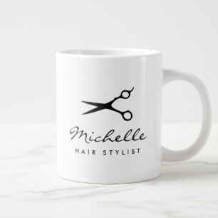 Grande Tasse Poils personnalisés nom stylisé extra grand taille