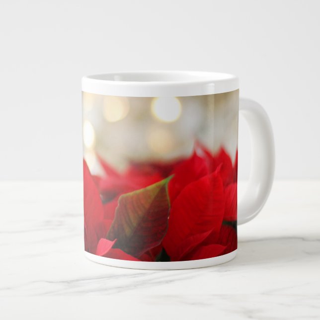 Grande Tasse Poinsettia de Noël (Devant droit)