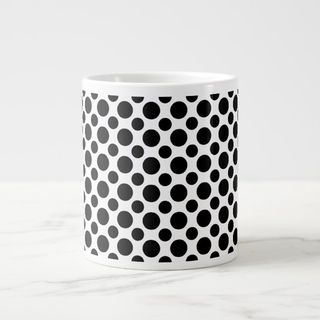 Grande Tasse Points noirs et blancs grands et petits (Devant)
