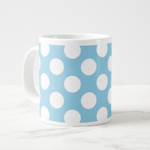 Grande Tasse Pois Bleus, Motif Pointe Polka, Points, Pointe