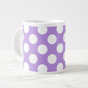Grande Tasse Pois violets, Motif à points Polka, points, pointi