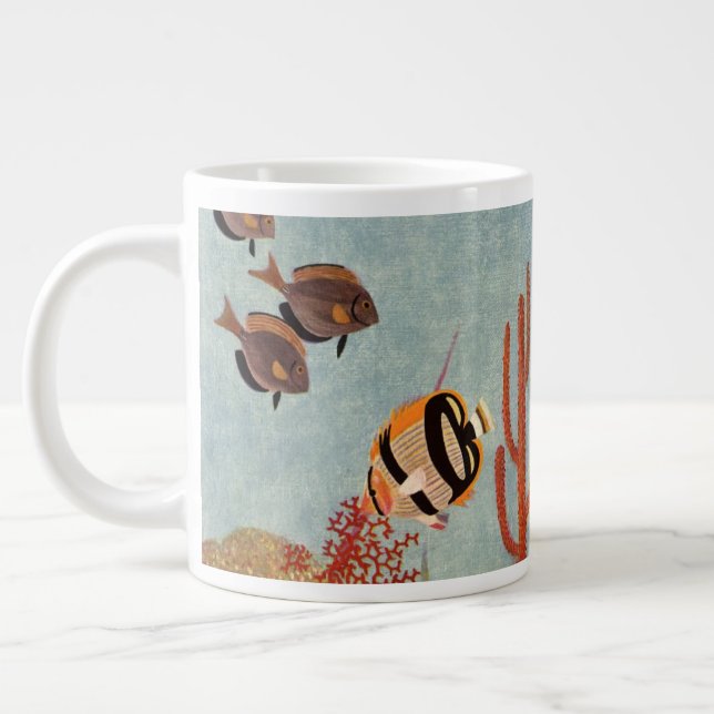 Grande Tasse Poisson-ange dans le corail, poissons tropicaux vi (Gauche)