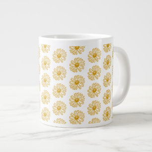 Grande Tasse Poissons Jaunes Dorés Imprimer, Motif Floral Maisy