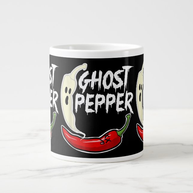 Grande Tasse Poivre Fantôme Drôle épicé Halloween Fantôme Peppe (Devant)