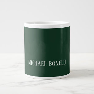 Grande Tasse Police Serif Élégant Vert Foncé Classique Minimali