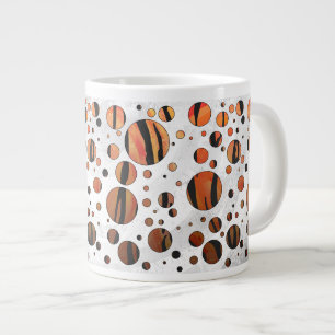 Grande Tasse Polis Dot Tiger Hot orange et noir