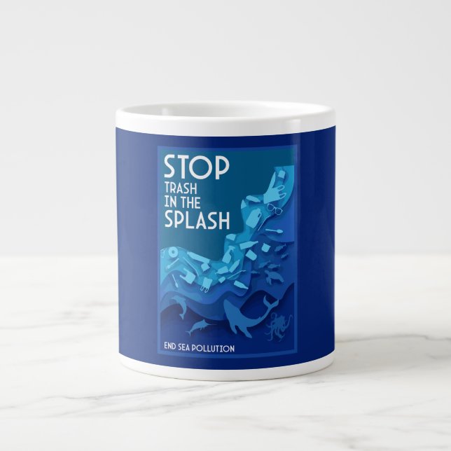 Grande Tasse Pollution de la mer (Devant)