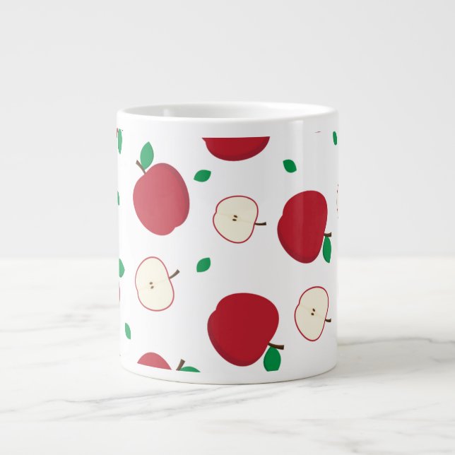 Grande Tasse Pommes rouges et pommes à demi (Devant)