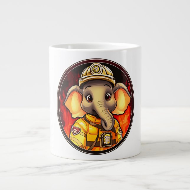 Grande Tasse Pompier éléphant (Devant)