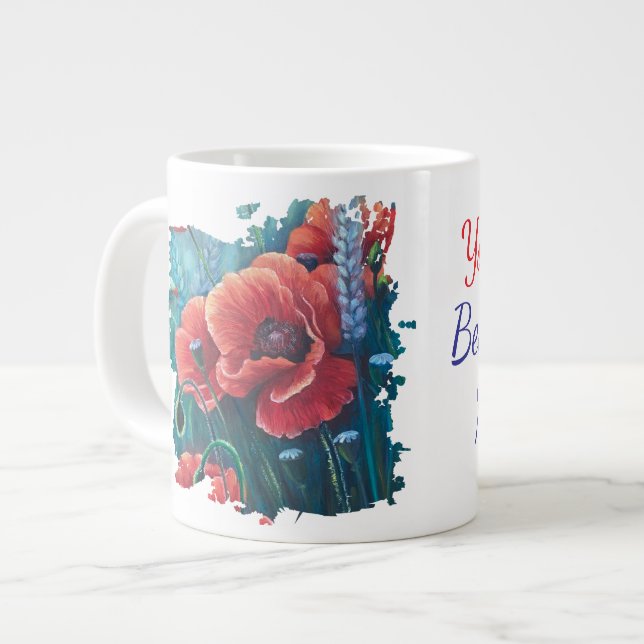 Grande Tasse poppies you're the best part of my life (Devant gauche)