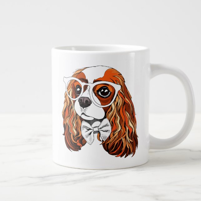 Grande Tasse Portrait de Cavalier King Charles Spaniel (Droite)