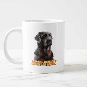 Grande Tasse Portrait de chien noir élégant - Art réaliste pour
