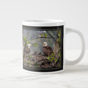 Grande Tasse Portrait de famille Bald Eagle