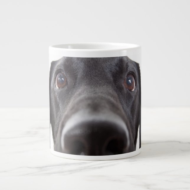 Grande Tasse Portrait de la collection Black Labrador (Devant)