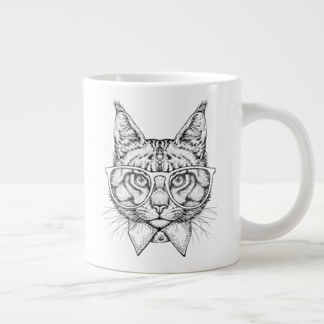 Grande Tasse Portrait du Maine Coon (Droite)