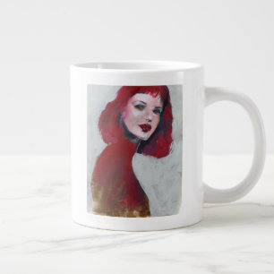 Grande Tasse Portrait Fem - Rouge